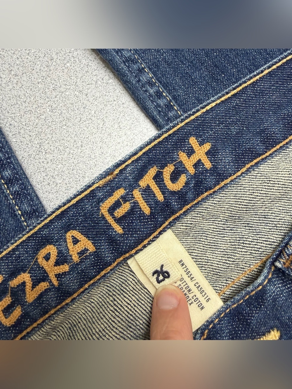 Vintage Y2K Ezra Fitch by Abercrombie & Fitch 2000s Denim Capri Jeans - Picture 3 of 8